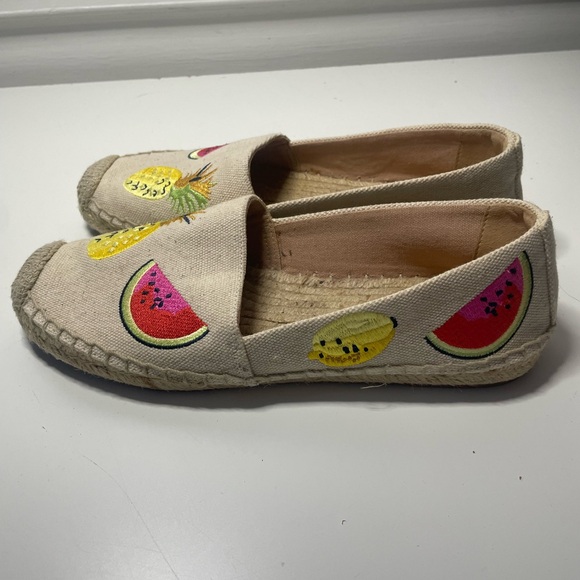 J.crew Canvas espadrilles with embroidered fruits Size 6 - Picture 4 of 6